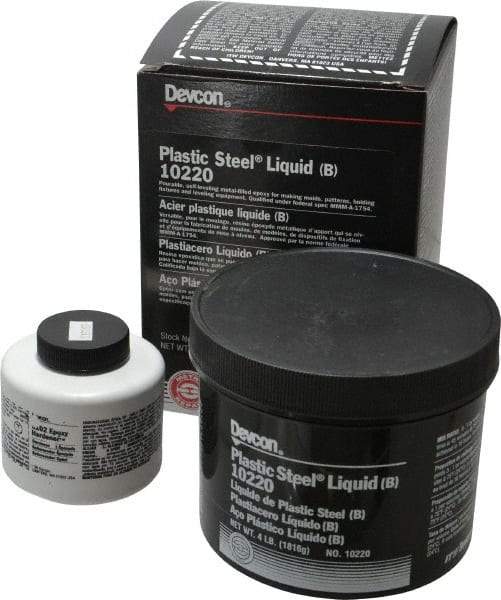 Devcon - 4 Lb Pail Two Part Epoxy - 45 min Working Time, Series Plastic Steel - USA Tool & Supply