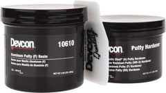 Devcon - 1 Lb Pail Two Part Epoxy - 60 min Working Time, 2,600 psi Shear Strength - USA Tool & Supply