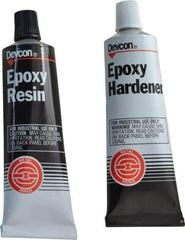 Devcon - 6.5 oz Tube Two Part Epoxy - 60 min Working Time, 2,500 psi Shear Strength - USA Tool & Supply