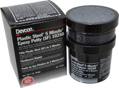 Devcon - 1 Lb Pail Two Part Epoxy - 5 min Working Time, 2,026 psi Shear Strength, Series Plastic Steel - USA Tool & Supply