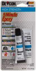 Devcon - 0.5 oz Tube Two Part Epoxy - 4 to 5 min Working Time - USA Tool & Supply