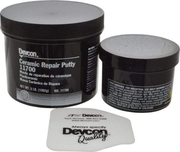 Devcon - 3 Lb Pail Two Part Epoxy - 25 min Working Time, 2,000 psi Shear Strength - USA Tool & Supply