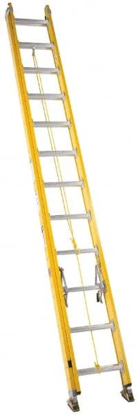 Made in USA - 24' High, Type IA Rating, Fiberglass Extension Ladder - USA Tool & Supply