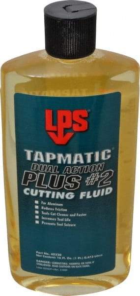 LPS - Tapmatic Plus #2, 1 Pt Bottle Cutting & Tapping Fluid - Synthetic, For Boring, Broaching, Drawing, Drilling, Engraving, Facing, Finishing, Grinding, Milling, Reaming, Sawing, Stamping, Tapping, Threading, Turning - USA Tool & Supply
