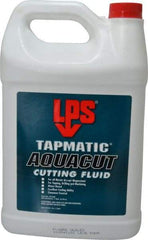 LPS - Tapmatic AquaCut, 1 Gal Bottle Cutting & Tapping Fluid - Water Soluble, For Boring, Broaching, Drawing, Drilling, Engraving, Facing, Finishing, Grinding, Milling, Reaming, Sawing, Stamping, Tapping, Threading, Turning - USA Tool & Supply