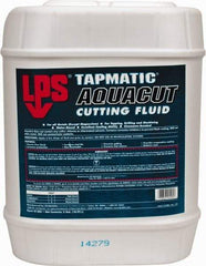 LPS - Tapmatic AquaCut, 5 Gal Pail Cutting & Tapping Fluid - Water Soluble, For Boring, Broaching, Drawing, Drilling, Engraving, Facing, Finishing, Grinding, Milling, Reaming, Sawing, Stamping, Tapping, Threading, Turning - USA Tool & Supply