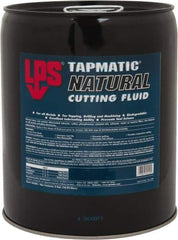LPS - Tapmatic Natural, 5 Gal Pail Cutting & Tapping Fluid - Straight Oil, For Boring, Broaching, Drilling, Engraving, Facing, Milling, Reaming, Sawing, Tapping, Threading, Turning - USA Tool & Supply