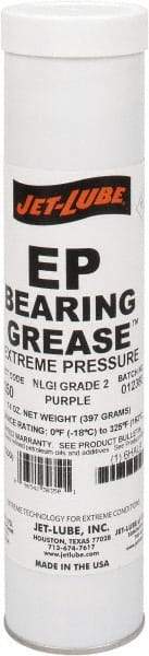 Jet-Lube - 14 oz Cartridge Extreme Pressure Grease - Purple, Extreme Pressure, 325°F Max Temp, NLGIG 2, - USA Tool & Supply