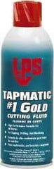 LPS - Tapmatic #1 Gold, 11 oz Aerosol Cutting & Tapping Fluid - Straight Oil, For Boring, Broaching, Drilling, Engraving, Facing, Milling, Reaming, Sawing, Tapping, Threading, Turning - USA Tool & Supply