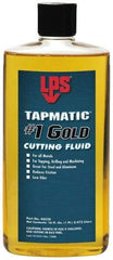 LPS - Tapmatic #1 Gold, 1 Pt Bottle Cutting & Tapping Fluid - Straight Oil, For Boring, Broaching, Drilling, Engraving, Facing, Milling, Reaming, Sawing, Tapping, Threading, Turning - USA Tool & Supply
