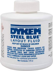 Dykem - Blue Layout Fluid - 4 Ounce Brush Top Can - USA Tool & Supply