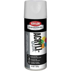 Krylon - White, 12 oz Net Fill, Gloss, Lacquer Spray Paint - 15 to 20 Sq Ft per Can, 16 oz Container, Use on Cabinets, Color Coding Steel & Lumber, Conduits, Drums, Ducts, Furniture, Motors, Pipelines, Tools - USA Tool & Supply