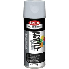 Krylon - White, 12 oz Net Fill, Flat, Lacquer Spray Paint - 15 to 20 Sq Ft per Can, 16 oz Container, Use on Cabinets, Color Coding Steel & Lumber, Conduits, Drums, Ducts, Furniture, Motors, Pipelines, Tools - USA Tool & Supply