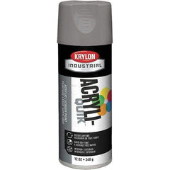 Krylon - Smoke Gray, 12 oz Net Fill, Gloss, Lacquer Spray Paint - 15 to 20 Sq Ft per Can, 16 oz Container, Use on Cabinets, Color Coding Steel & Lumber, Conduits, Drums, Ducts, Furniture, Motors, Pipelines, Tools - USA Tool & Supply