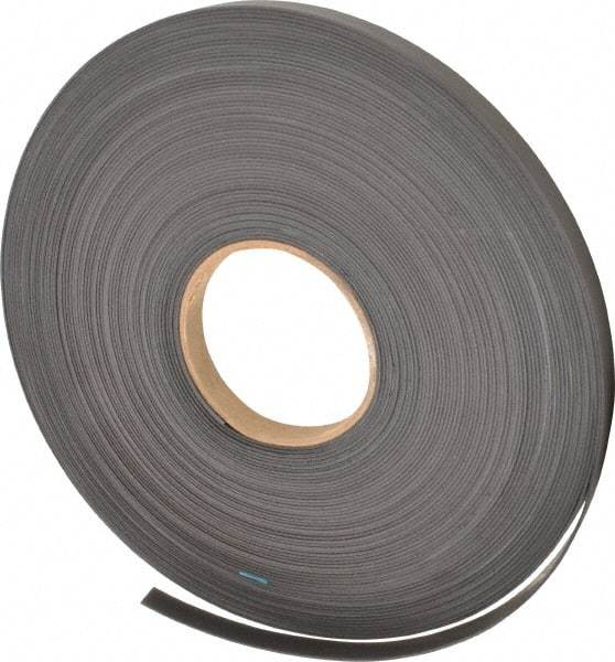 Mag-Mate - 100' Long x 1/2" Wide x 1/16" Thick Flexible Magnetic Strip - 6 Lb Max Pull Force, 3 Linear Ft/Lb Magnetic Pull Force, Plain Back - USA Tool & Supply