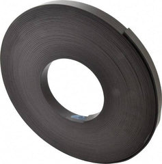 Mag-Mate - 100' Long x 1" Wide x 1/8" Thick Flexible Magnetic Strip - 16 Lb Max Pull Force, 19 Linear Ft/Lb Magnetic Pull Force, Plain Back - USA Tool & Supply