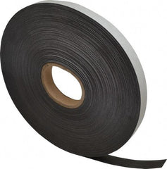 Mag-Mate - 200' Long x 1" Wide x 1/32" Thick Flexible Magnetic Strip - 8 Lb Max Pull Force, 4 Linear Ft/Lb Magnetic Pull Force, Adhesive Back - USA Tool & Supply