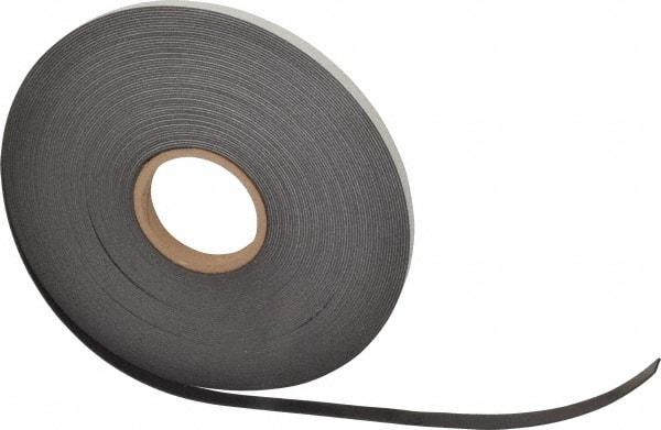 Mag-Mate - 100' Long x 1/2" Wide x 1/16" Thick Flexible Magnetic Strip - 6 Lb Max Pull Force, 3 Linear Ft/Lb Magnetic Pull Force, Adhesive Back - USA Tool & Supply