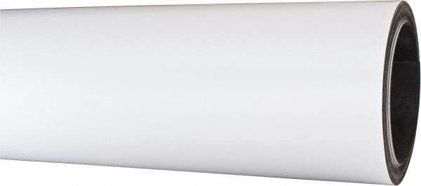 Mag-Mate - 25' Long x 24-3/8" Wide x 1/32" Thick Flexible Magnetic Sheet - 85 Lb Max Pull Force, 196 Linear Ft/Lb Magnetic Pull Force, Plain Back, White - USA Tool & Supply