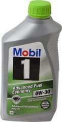 Mobil - 1 Quart Synthetic Engine Oil - Grade 0W-30 - USA Tool & Supply