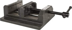 Palmgren - 6" Jaw Opening Capacity x 2" Throat Depth, Horizontal Drill Press Vise - 6" Wide Jaw, Stationary Base, Standard Speed, 11" OAL x 3-9/16" Overall Height - USA Tool & Supply