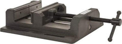 Palmgren - 8" Jaw Opening Capacity x 2" Throat Depth, Horizontal Drill Press Vise - 8" Wide Jaw, Stationary Base, Standard Speed, 15-1/2" OAL x 3-9/16" Overall Height - USA Tool & Supply