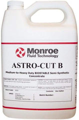 Monroe Fluid Technology - Astro-Cut B, 1 Gal Bottle Cutting & Grinding Fluid - Semisynthetic, For CNC Milling, Drilling, Tapping, Turning - USA Tool & Supply