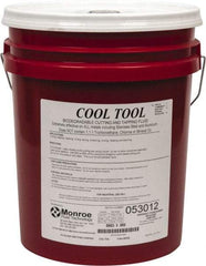 Monroe Fluid Technology - Cool Tool, 5 Gal Pail Cutting & Tapping Fluid - Straight Oil, For Blanking, Boring, Broaching, Drilling, Hobbing, Milling, Reaming, Tapping, Turning - USA Tool & Supply