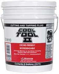 Monroe Fluid Technology - Cool Tool II, 5 Gal Pail Cutting & Tapping Fluid - Straight Oil, For Blanking, Boring, Broaching, Drilling, Hobbing, Milling, Reaming, Tapping, Turning - USA Tool & Supply