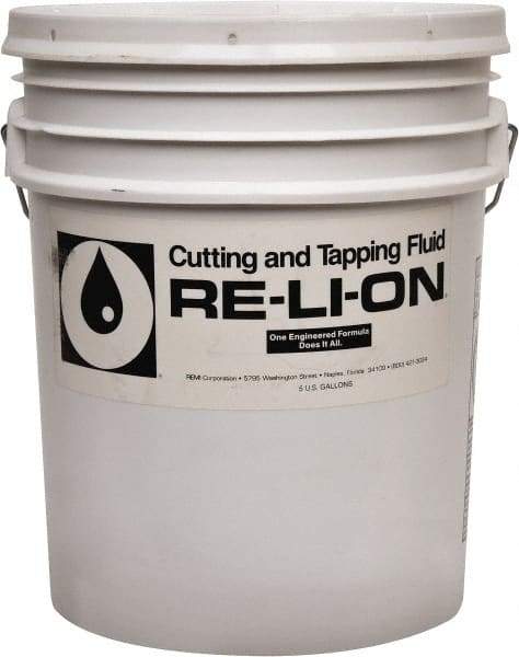 Made in USA - Re-Li-On, 5 Gal Pail Cutting & Tapping Fluid - Naphthenic Oil Based, For Machining, Turning - USA Tool & Supply