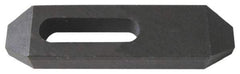 Value Collection - 1/2" Stud, Heat Treated Steel, Plain Strap Clamp - 2.244" Travel, 6" OAL x 1-1/4" Wide x 7/8" High, Black Oxide Finish, Tapered Nose - USA Tool & Supply