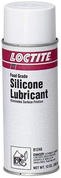 Loctite - 13 oz Aerosol Silicone Lubricant - Translucent, Food Grade - USA Tool & Supply