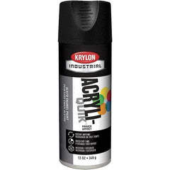 Krylon - 16 oz Charcoal Black Primer - 15 to 20 Sq Ft Coverage, Direct to Metal, Quick Drying, Interior/Exterior - USA Tool & Supply
