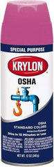 Krylon - OSHA Purple, 12 oz Net Fill, Gloss, Enamel Spray Paint - 15 to 20 Sq Ft per Can, 12 oz Container, Use on Ceramics, Glass, Metal, Plaster, Wood - USA Tool & Supply