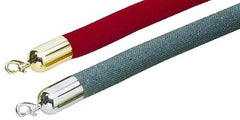 Tensator - 6' Long x 1-1/2" Wide Velour Rope - Maroon - USA Tool & Supply