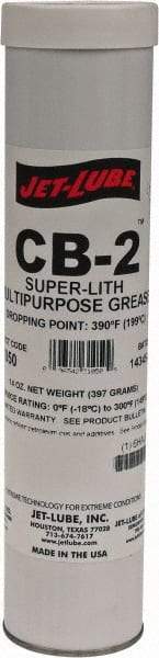 Jet-Lube - 14 oz Cartridge Lithium High Temperature Grease - Amber, High Temperature, 300°F Max Temp, NLGIG 2, - USA Tool & Supply