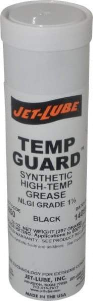 Jet-Lube - 14 oz Cartridge Graphite High Temperature Grease - Black, High/Low Temperature, 600°F Max Temp, NLGIG 1-1/2, - USA Tool & Supply