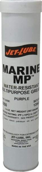 Jet-Lube - 14 oz Cartridge Lithium High Temperature Grease - Purple, High/Low Temperature, 325°F Max Temp, NLGIG 2, - USA Tool & Supply