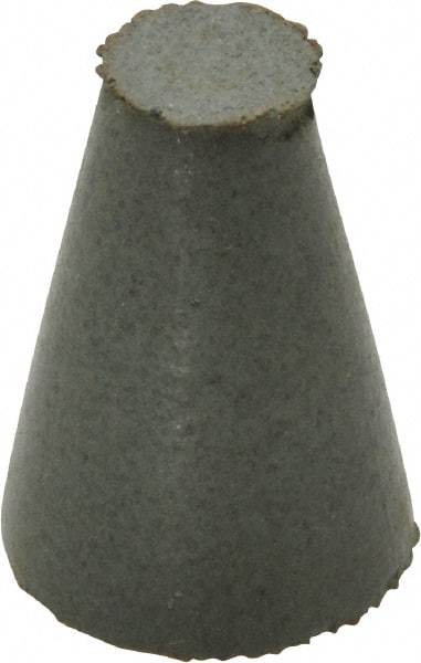 Cratex - 5/8" Max Diam x 1" Long, Taper, Rubberized Point - Coarse Grade, Silicon Carbide, 1/4" Arbor Hole, Unmounted - USA Tool & Supply