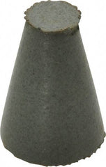 Cratex - 5/8" Max Diam x 1" Long, Taper, Rubberized Point - Coarse Grade, Silicon Carbide, 1/4" Arbor Hole, Unmounted - USA Tool & Supply