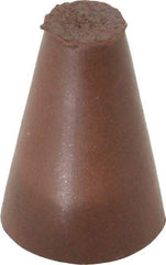 Cratex - 5/8" Max Diam x 1" Long, Taper, Rubberized Point - Fine Grade, Silicon Carbide, 1/4" Arbor Hole, Unmounted - USA Tool & Supply