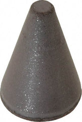 Cratex - 7/8" Max Diam x 1-1/4" Long, Taper, Rubberized Point - Medium Grade, Silicon Carbide, 1/4" Arbor Hole, Unmounted - USA Tool & Supply