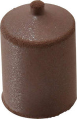 Cratex - 7/8" Max Diam x 1-1/4" Long, Cone, Rubberized Point - Fine Grade, Silicon Carbide, 1/4" Arbor Hole, Unmounted - USA Tool & Supply