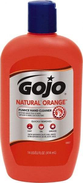 GOJO - 14 oz Squeeze Bottle Liquid Hand Cleaner - General Duty, Orange Scent, W/Pumice - USA Tool & Supply