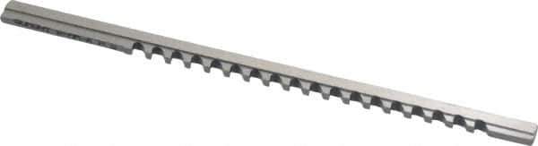 Dumont Minute Man - 2mm Keyway Width, Style A, Keyway Broach - High Speed Steel, Bright Finish, 1/8" Broach Body Width, 13/64" to 1-1/8" LOC, 5" OAL, 720 Lbs Pressure for Max LOC - USA Tool & Supply