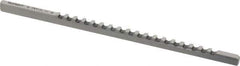 Dumont Minute Man - 3mm Keyway Width, Style A, Keyway Broach - High Speed Steel, Bright Finish, 1/8" Broach Body Width, 13/64" to 1-1/8" LOC, 5" OAL, 650 Lbs Pressure for Max LOC - USA Tool & Supply