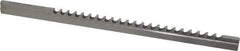 Dumont Minute Man - 6mm Keyway Width, Style C, Keyway Broach - High Speed Steel, Bright Finish, 3/8" Broach Body Width, 25/64" to 2-1/2" LOC, 11-3/4" OAL, 2,100 Lbs Pressure for Max LOC - USA Tool & Supply