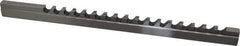 Dumont Minute Man - 10mm Keyway Width, Style D-1, Keyway Broach - High Speed Steel, Bright Finish, 9/16" Broach Body Width, 1" to 6" LOC, 13-7/8" OAL, 6,500 Lbs Pressure for Max LOC - USA Tool & Supply