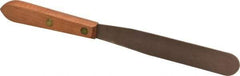 Ampco - 1" Wide Nickel Copper Spatula - Stiff, Wood Handle, 10-1/4" OAL - USA Tool & Supply