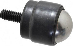 Value Collection - 1.2 Inch Diameter, Round, Carbon Steel Ball Transfer - 2.2000 Inch Overall Diameter, 2-1/4 Inch Mount Height, 75 Lb. Capacity - USA Tool & Supply